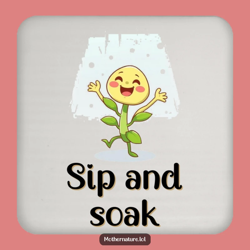 Funny Dancing Plant Coaster: Cheerful Drink Protector Gift