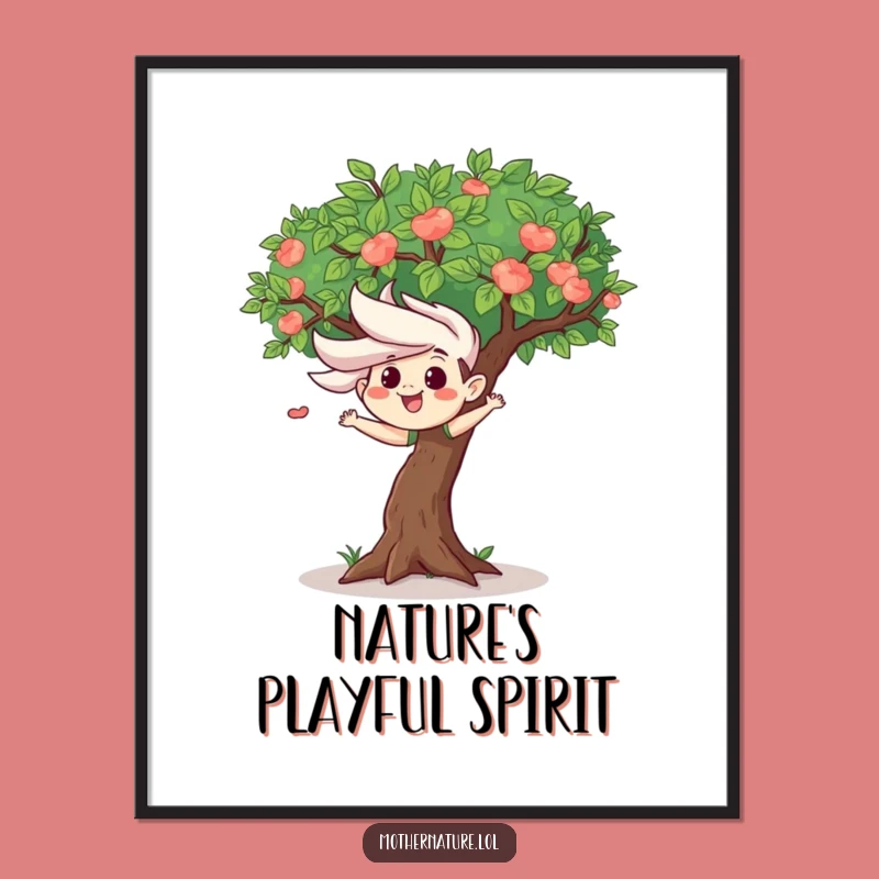 Funny Wind Tree Poster - Playful Wall Art & Hilarious Gift