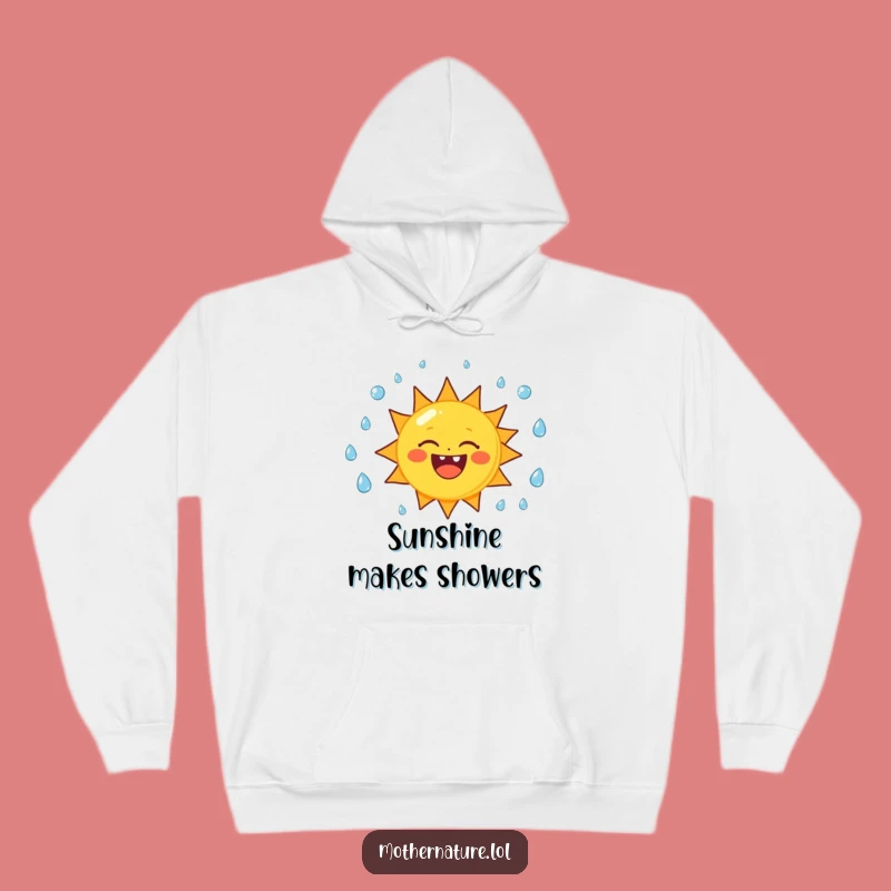 Cozy Funny Sun Juggling Raindrops Hoodie - Warm Character Gift