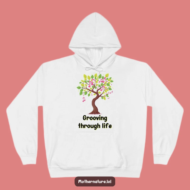 Funny Musical Tree Branch Hoodie: Cozy Up to Nature's Melody, Gift