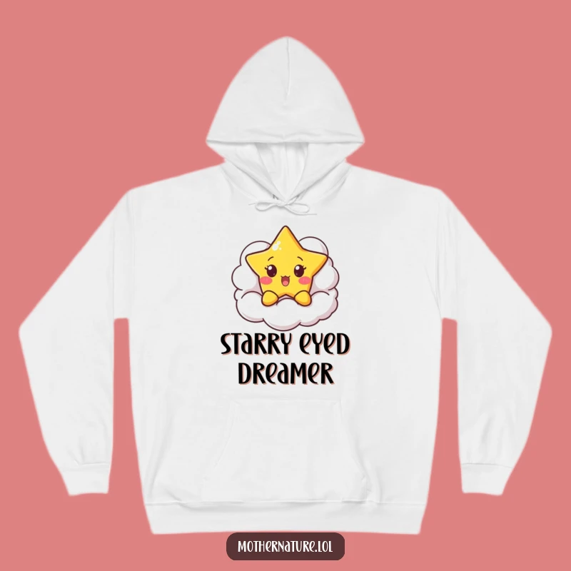 Cozy Funny Surprised Star Hoodie - Warm Peekaboo Cloud Gift