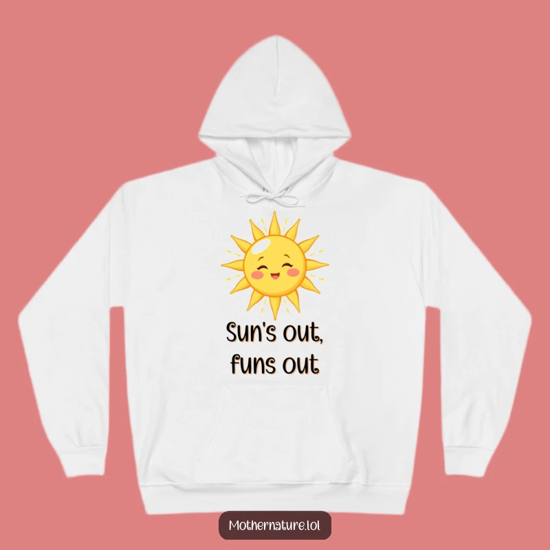 Funny Winking Sun Hoodie: Cozy Comfort with Cheerful, Golden Light Vibes