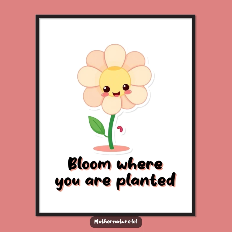 Free Printable Wall Art: Dancing Flower Art, Downloadable Cheerful Decor