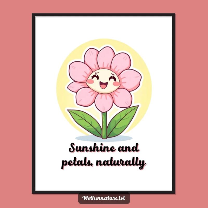 Free Printable Wall Art: Blooming Flower Sunshine - Cheerful Downloadable Decor Gift!