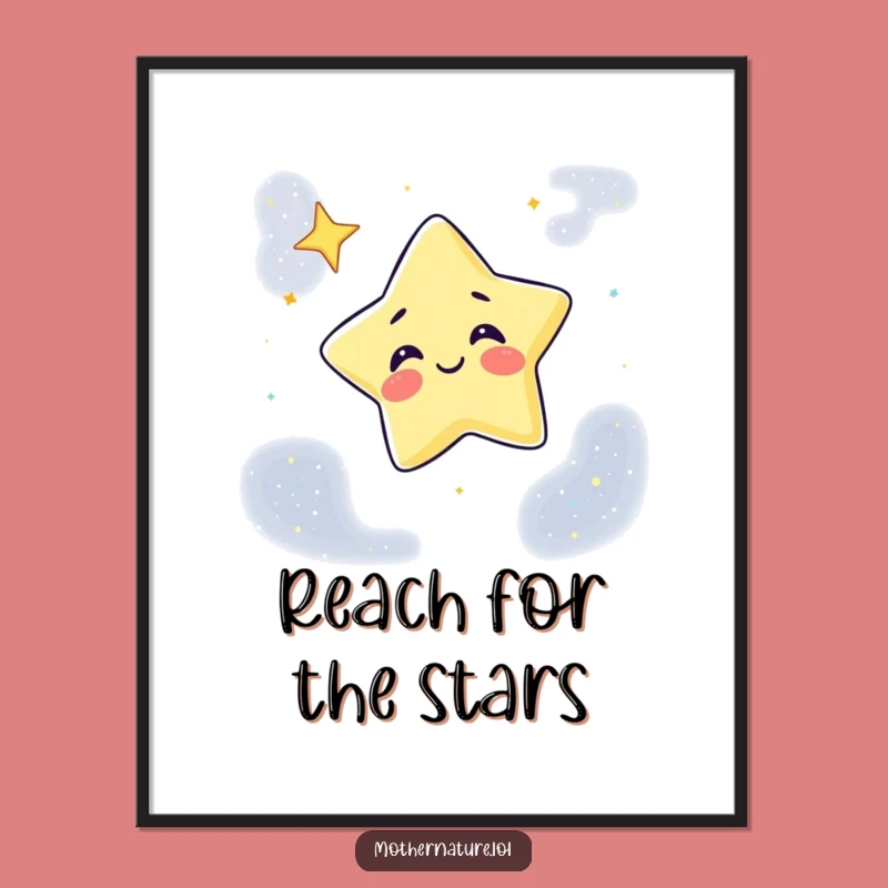 Free Printable Wall Art: Giggling Star Winks, Funny Night Sky Downloadable Decor for Cosmic Laughs