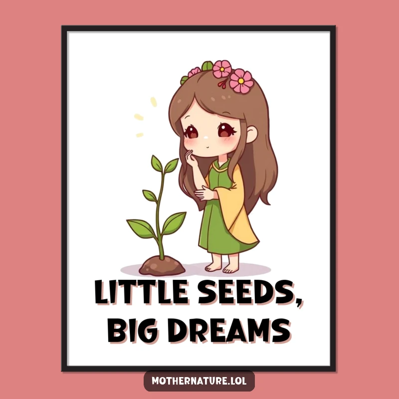 Free Printable Wall Art: Mother Nature & Sprout - Nurturing Growth Downloadable Art!