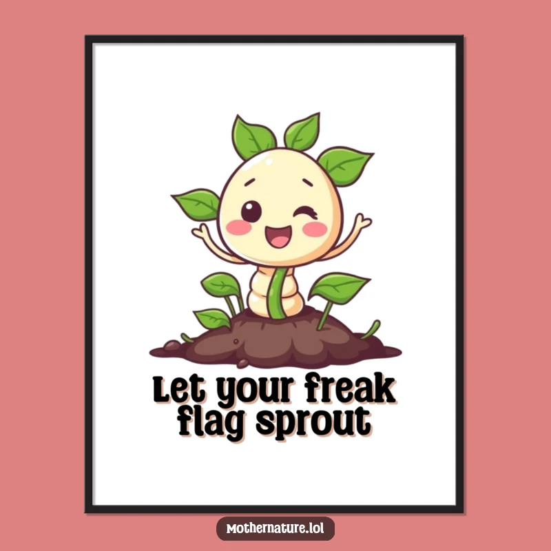 Funny Free Printable Wall Art: Cheerful Sprout for Uplifting Downloadable Decor
