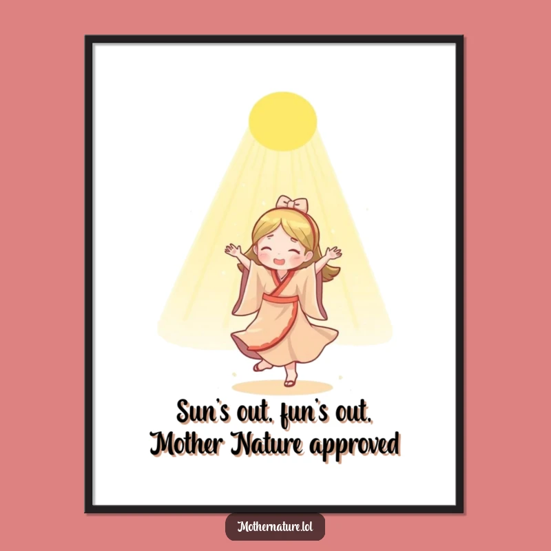 Funny Mother Nature Wall Art: Free Printable Dancing Sunlight Downloadable Decor