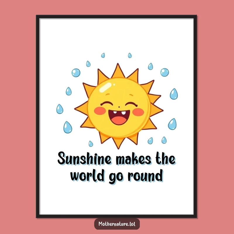Free Printable Wall Art: Funny Juggling Sun Art, Downloadable Cheerful Decor