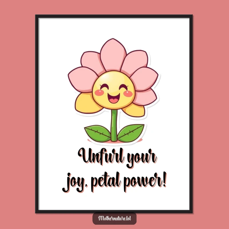 Free Printable Flower Art: Giggling Surprise Decor, Downloadable DIY Inspirational Art