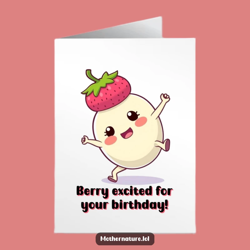 Free Printable Birthday Card: Funny Berry Cartwheel - Hilarious DIY Downloadable Gift!