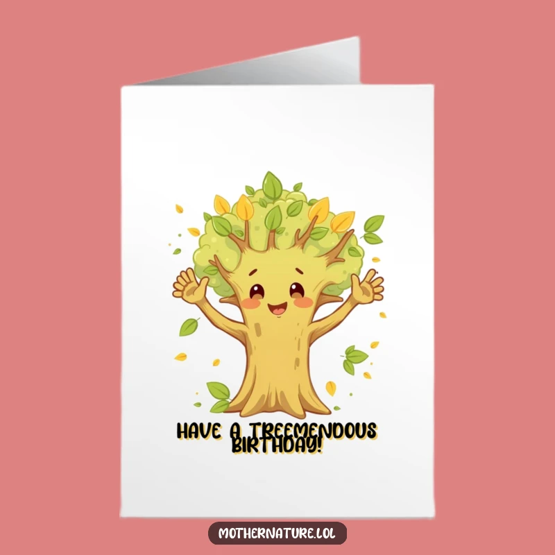 Free Printable Birthday Tree Card: Waving Branches, DIY Downloadable Fun Greeting