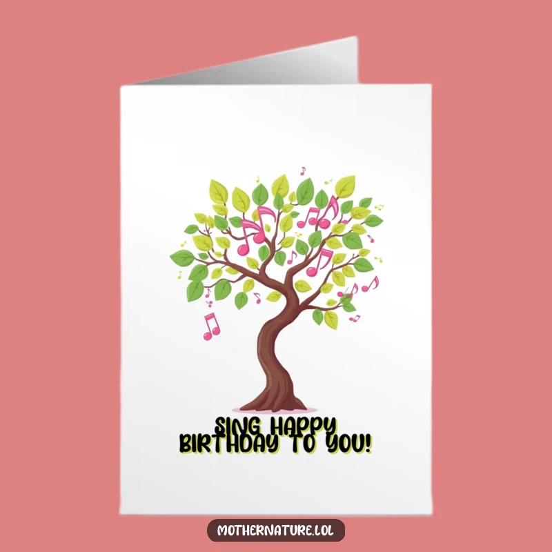 Funny Free Printable Birthday Card: Musical Notes of Celebration Downloadable Gift