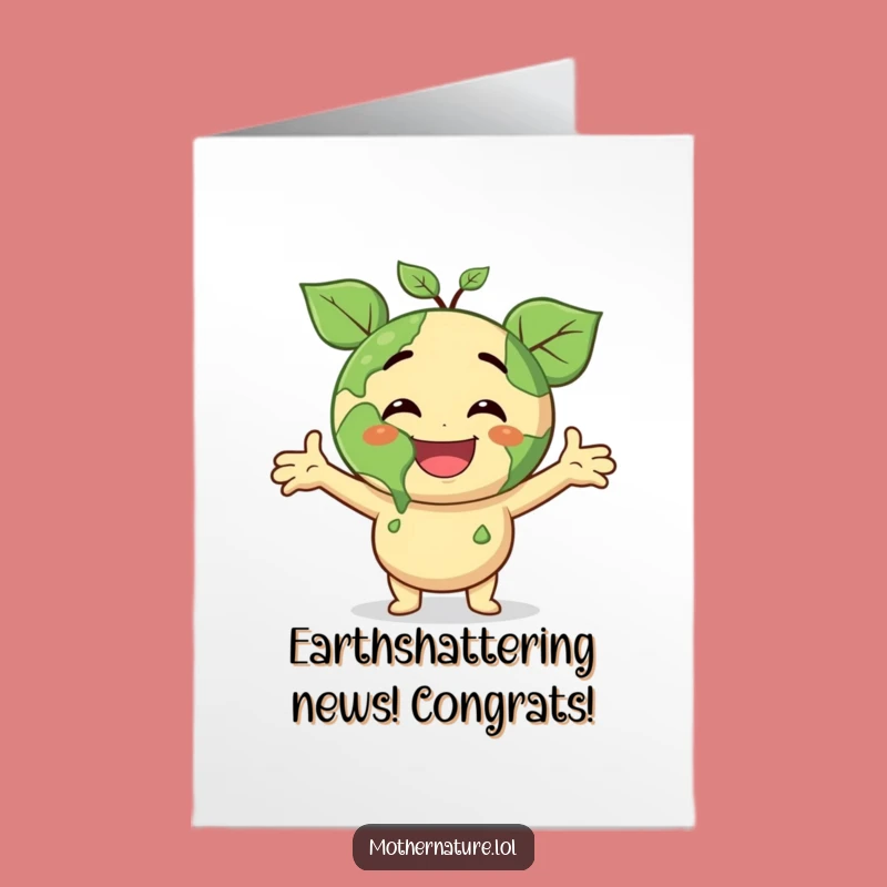 Free Printable Congrats Card: Earthy Joy Funny Downloadable Gift