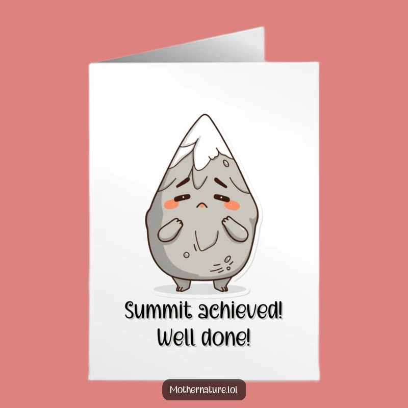 Free Printable Congrats Card: Mountain Shrug Funny Downloadable Gift