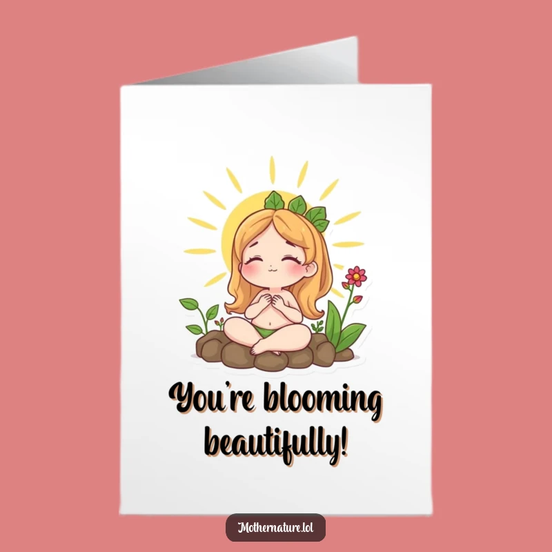 Free Printable Content Mother Nature Congrats Card - Flourishing Downloadable Celebration!