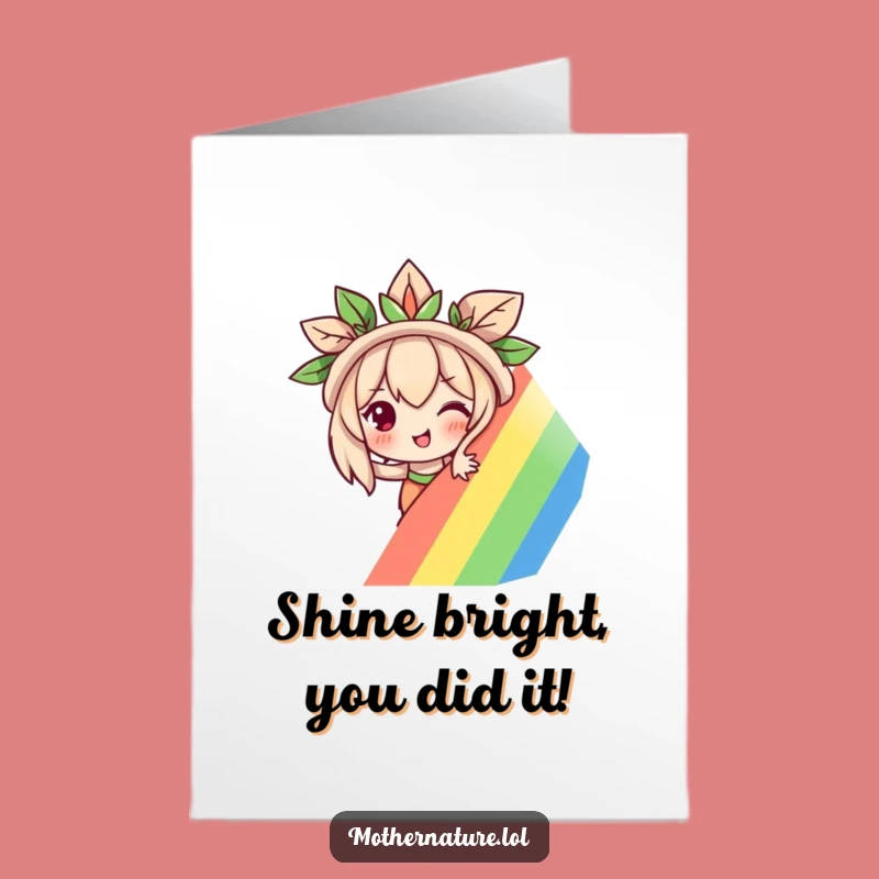 Free Printable Congrats Card: Mother Nature's Rainbow Prank - Funny Downloadable