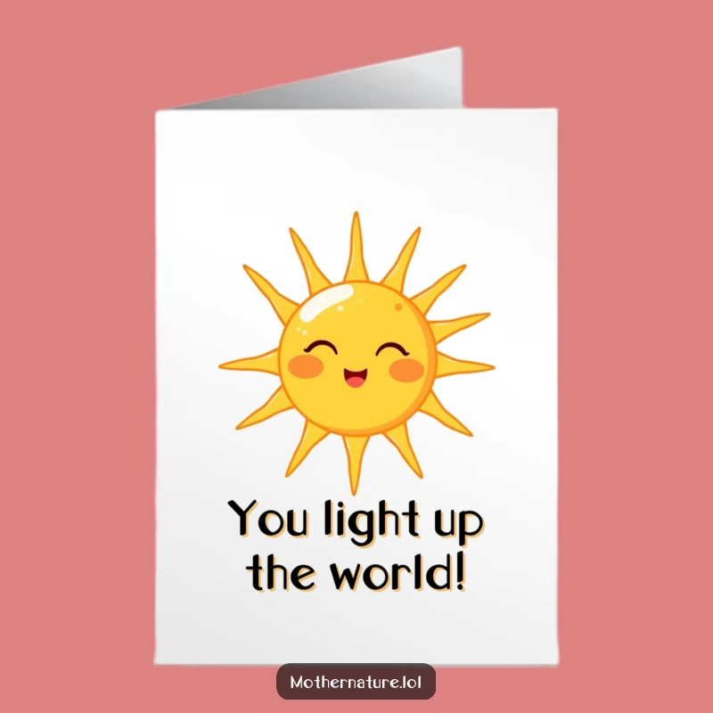 Free Printable Congrats Card: Winking Sun, Funny Downloadable Shower of Golden Light