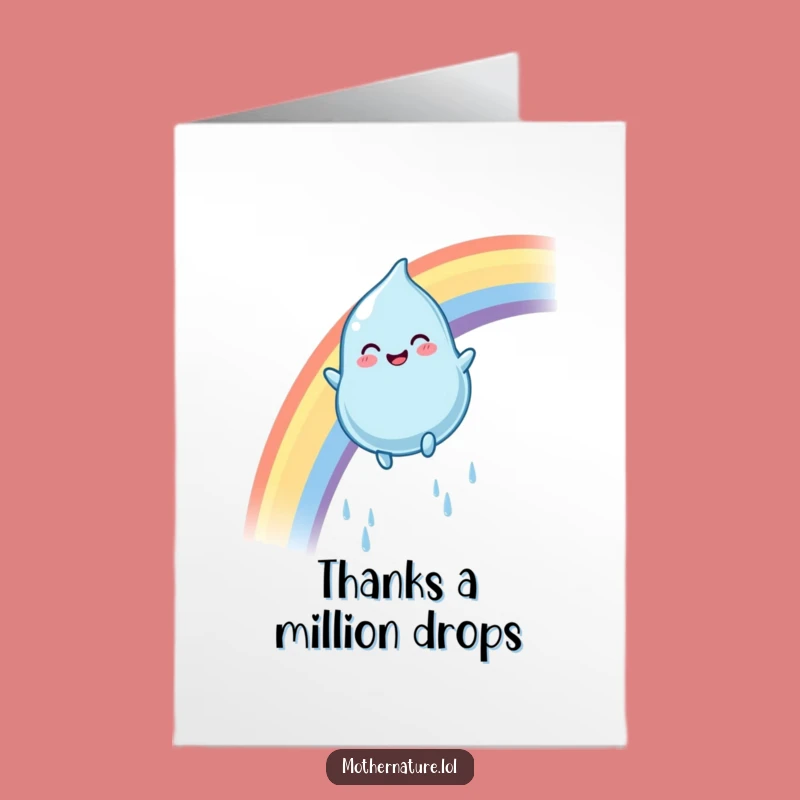 Free Printable Thank You Card: Rainbow Gratitude Slide, Funny Downloadable Gift Greeting