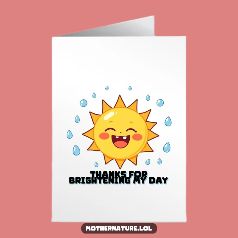 Free Printable Thank You Card: Smiling Sun Juggling, Downloadable Gratitude