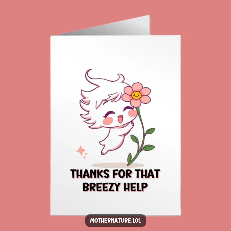 Free Printable Thank You Card: Ticklish Flower Thanks, Funny Downloadable Gift
