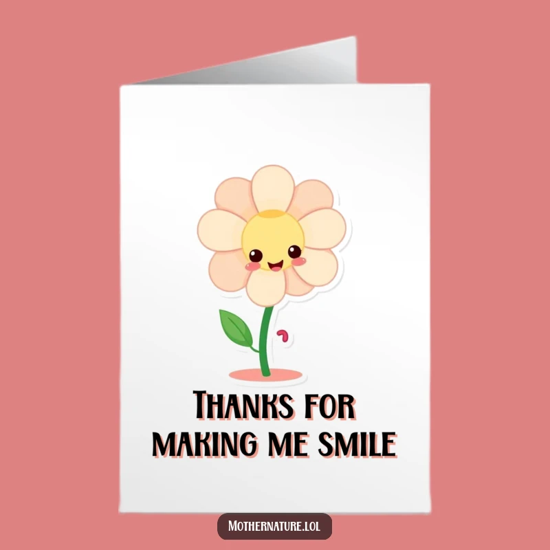 Free Printable Thank You Card: Twirling Flower Thanks, Downloadable Gratitude