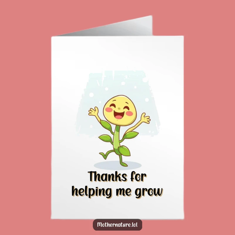 Free Printable Thank You Card: Dancing Plant Gratitude, Funny Downloadable Gift