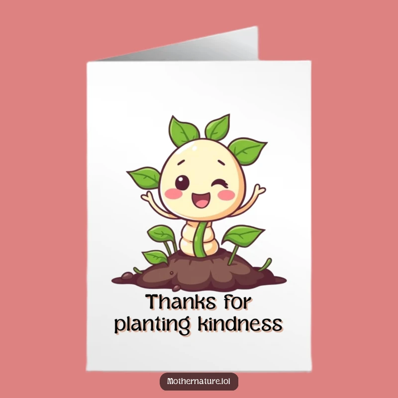 Free Printable Thank You Card: Cheerful Sprout for a Growing Downloadable Gift