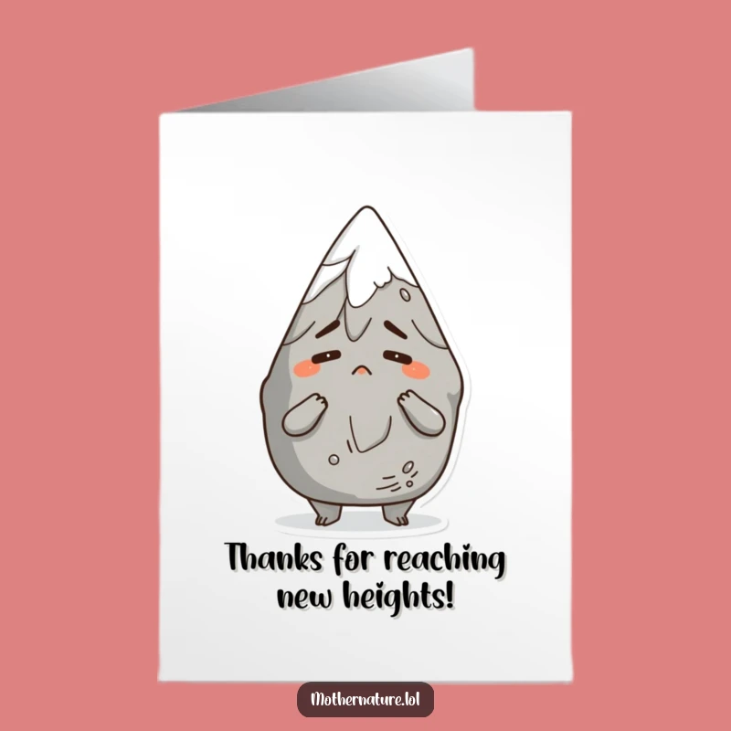 Free Printable Thank You Card: Mountain Shrug Funny Downloadable Gift