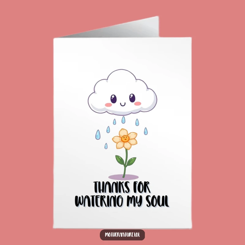 Free Printable Thank You Card: Cloud's Iridescent Gratitude Funny Downloadable Gift