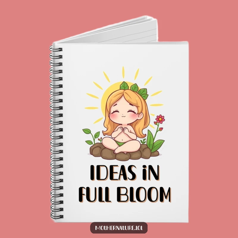Funny Content Mother Nature Sunbathing Notebook - Journal Your Peaceful Thoughts