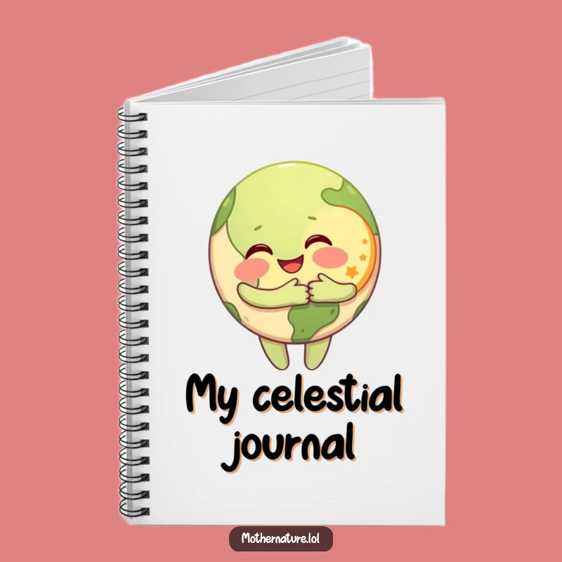 Funny Earth & Moon Notebook: Celestial Hugs for Your Notes, Great Funny Gift