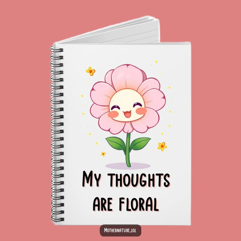 Funny Flower Bloom Notebook: Cheerful Character, Sparkly Pages, Perfect for Notes