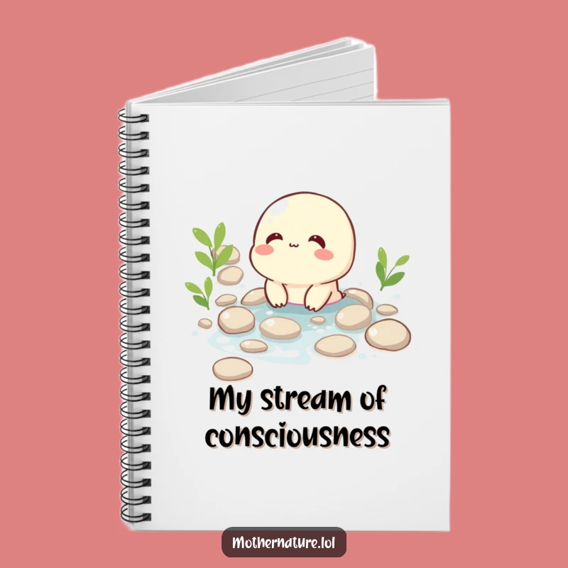 Funny Giggling Brook Notebook: Happy Flowing Character Journal