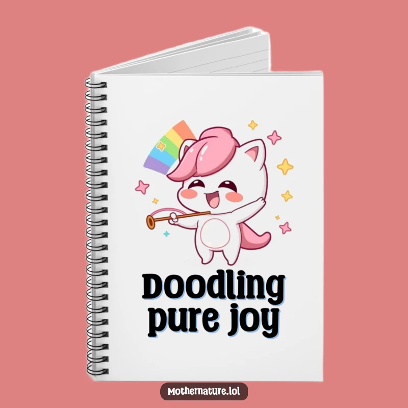 Funny Mischievous Rainbow Notebook, Giggling Artist Journal, Creative Writing Gift