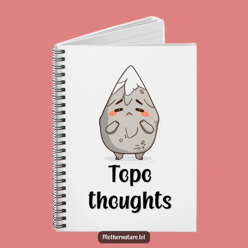 Funny Mountain Musings Notebook: Shrugging Character for Comical Thoughts