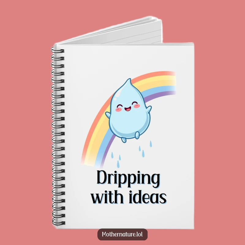 Funny Rainbow Raindrop Notebook: Gleeful Pages for Colorful Ideas