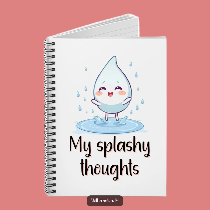 Funny Raindrop Notebook: Hilarious Puddle Splash Journal for Notes
