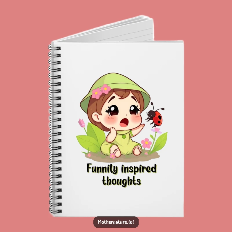 Funny Surprised Mother Nature Tickled Bee Notebook - Jot Down Playful Ideas