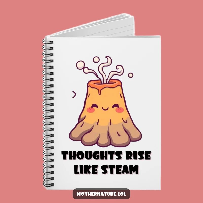 Funny Volcano Notebook, Friendly Puffer Journal, Creative Funny Gift for Ideas