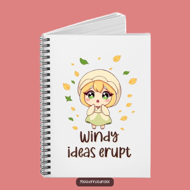 Funny Surprised Mother Nature Notebook - Journal for Breezy Moments