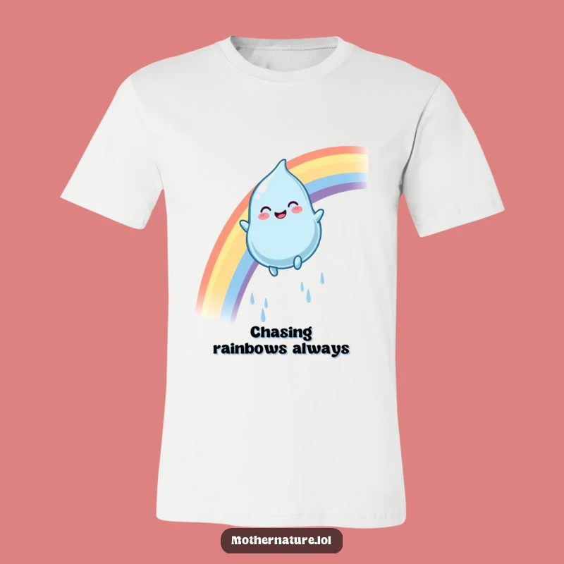 Funny Rainbow Raindrop T-Shirt: Wear Your Gleeful, Colorful Spirit