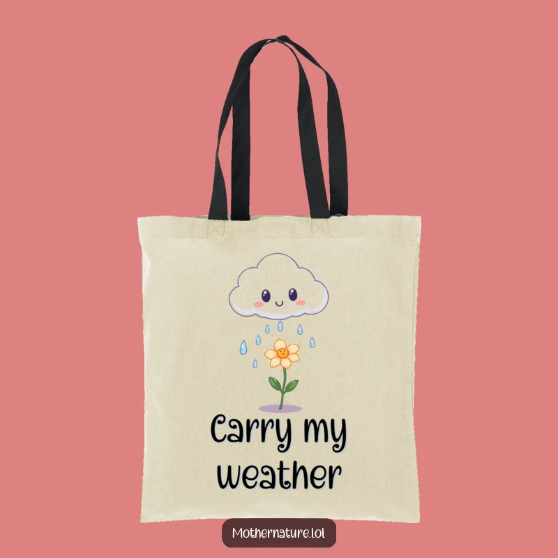 Funny Surprised Cloud Tote Bag - Carry a Sprinkle of Joy Everywhere
