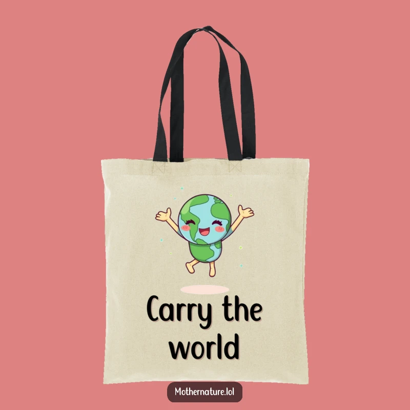 Funny Dancing Earth Tote Bag: Carry Your Joyful Planet Everywhere