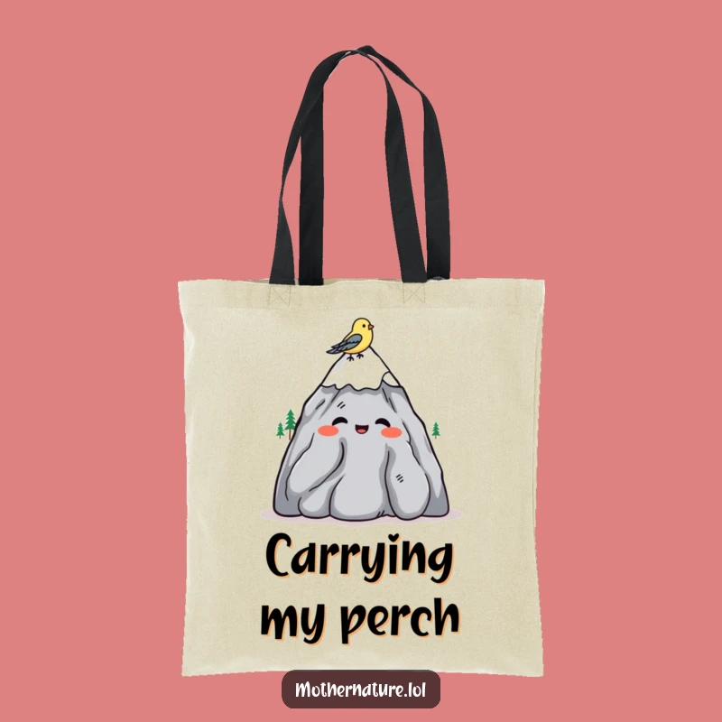 Funny Mountain Shrug Tote Bag: Hilarious Companion for Nature & Easygoing Outings!