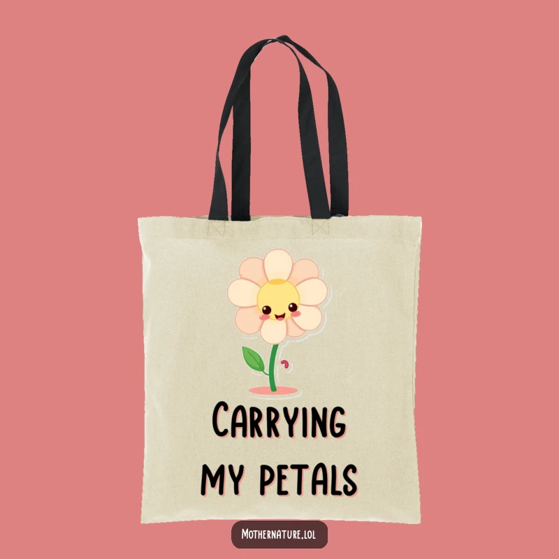 Funny Flower Dancing Legs Tote Bag - Giggling Character Accessory