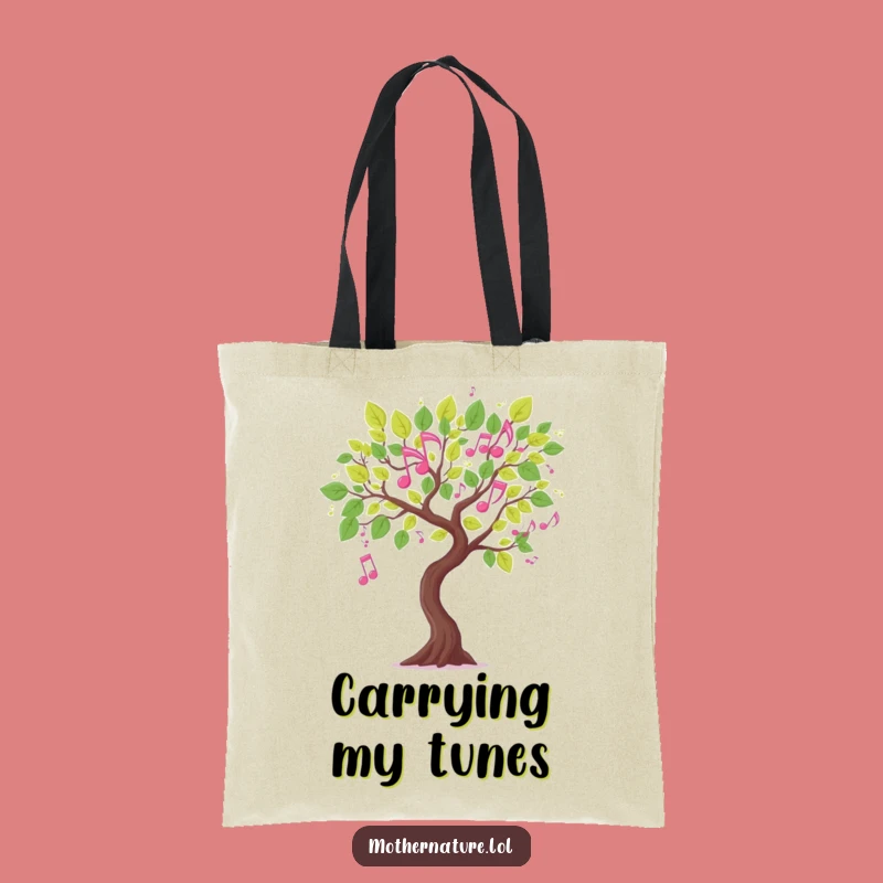 Funny Musical Tree Branch Tote Bag: Carry Nature's Song, Practical Gift