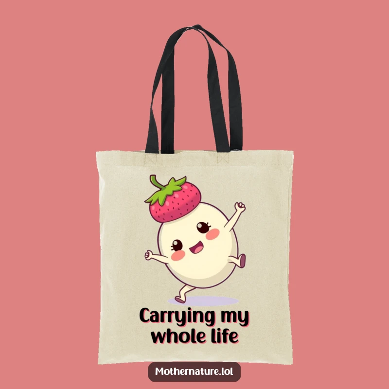 Funny Berry Cartwheel Tote Bag: Carry Your Essentials with Determined Fruit Flair