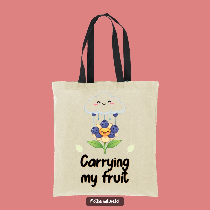 Funny Cloud Blueberry Tote Bag: Carry Happiness Everywhere, Practical Gift