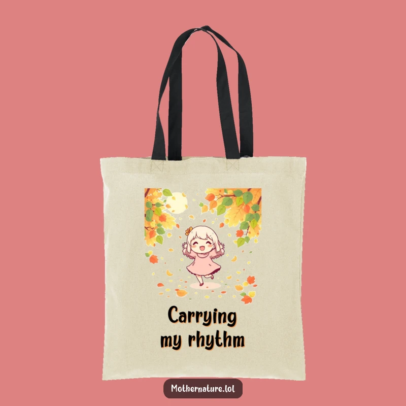 Funny Dancing Character Tote Bag, Autumn Joy Carry-all, Great Gift